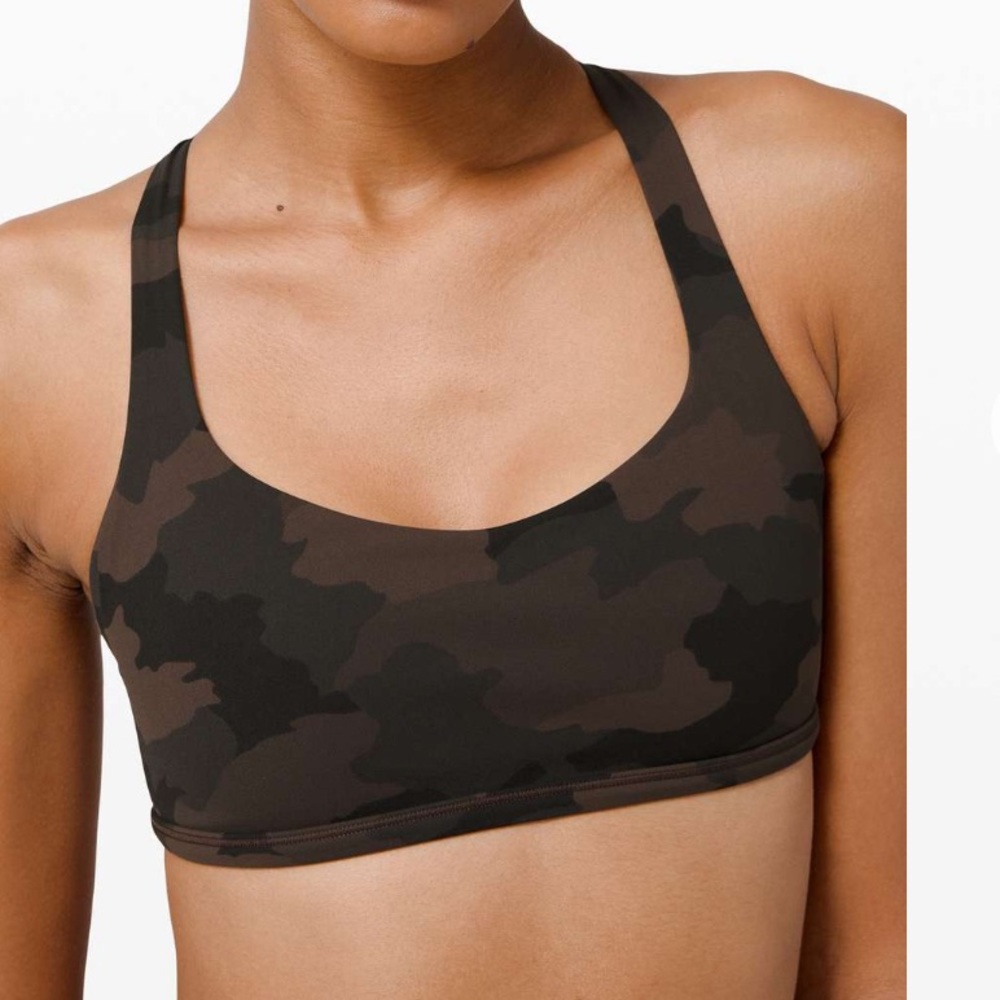 Lululemon Free To Be Wild Bra - Brown Earth Camo - Size 8